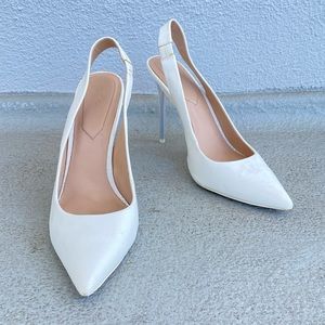 White Slingback Heels (Aldo)